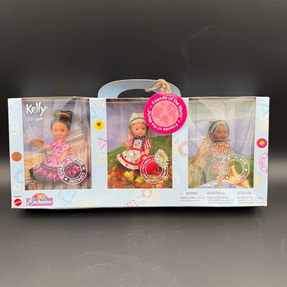 Kelly Barbie Friends of the World Spain Netherlands Holland Kenya TRU 54863 NRFB